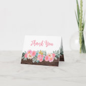 Rustikale Blüte geklappt Dankeschön Karte (Vorderseite)