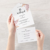 Rustikale Blüte in einer Hochzeitsfeier All In One Einladung (Abreißen)