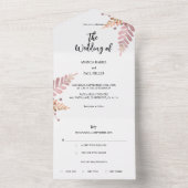 Rustikale Blüte in einer Hochzeitsfeier All In One Einladung (Innen Boden)