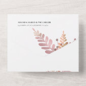 Rustikale Blüte in einer Hochzeitsfeier All In One Einladung (Rückseite)