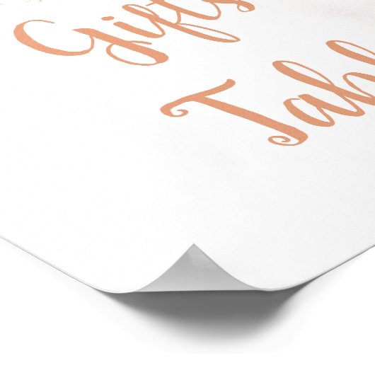 Rustikale Blüte ist nicht ihr ein Geschenktisch Poster (Ecke)