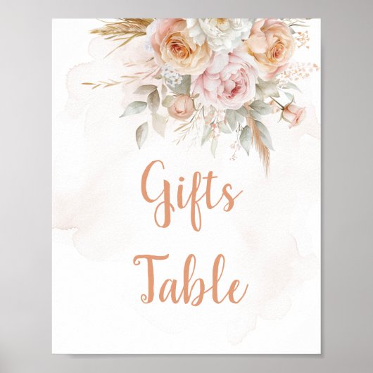 Rustikale Blüte ist nicht ihr ein Geschenktisch Poster (Vorne)