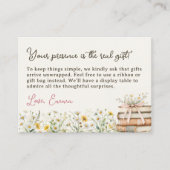 Rustikale Blüte ohne Geschenk Wrap Brautparty Disp Begleitkarte (Vorderseite)