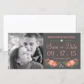 Rustikale Blüte Save the Date (Vorne/Hinten)