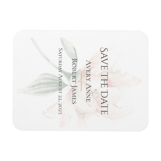 Rustikale Blüte Save the Date Magnet (Horizontal)
