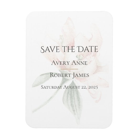 Rustikale Blüte Save the Date Magnet (Vertikal)