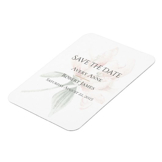 Rustikale Blüte Save the Date Magnet (Linke Seite)
