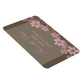 Rustikale Blüte speichern das Datum Magnet, rosa Magnet (Rechte Seite)