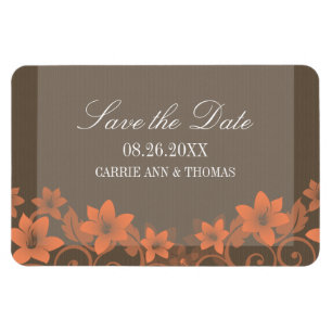 Rustikale Blüte Speichern Sie das Datum Magnet, Ko Magnet