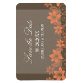 Rustikale Blüte Speichern Sie das Datum Magnet, Ko Magnet (Vertikal)