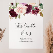 Rustikale Blüte und Botanisch Diese Kerze Burns Ze Poster