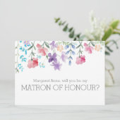 Rustikale Blüte wird mein Ehrentribüne sein Einladung (Stehend Vorderseite)