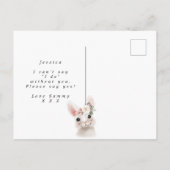 rustikale Blüte wird meine Blume sein Ankündigungspostkarte (Rückseite)