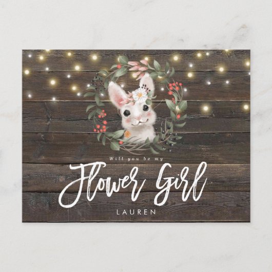 rustikale Blüte wird meine Blume sein Ankündigungspostkarte (Vorderseite)