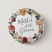 Rustikale Blütemutter des Bräutigams Button (Vorderseite)