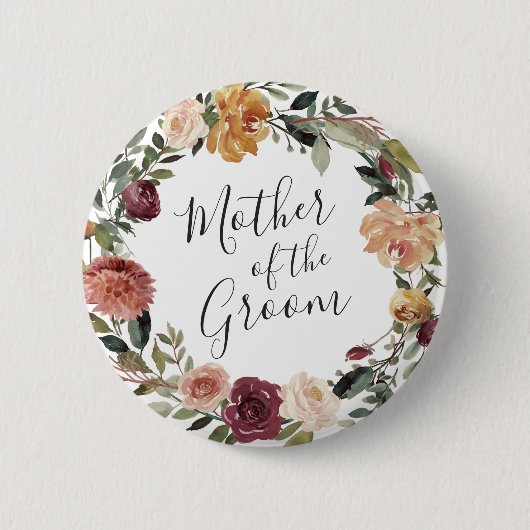 Rustikale Blütemutter des Bräutigams Button (Vorderseite)