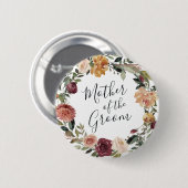 Rustikale Blütemutter des Bräutigams Button (Vorne & Hinten)