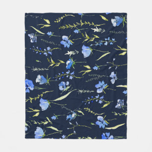 Rustikale Blüten: botanische Illustration. Fleecedecke
