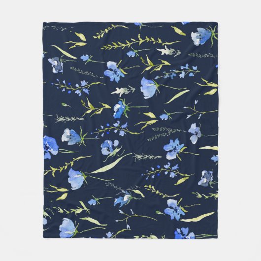 Rustikale Blüten: botanische Illustration. Fleecedecke (Vorderseite)