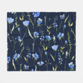 Rustikale Blüten: botanische Illustration. Fleecedecke (Vorderseite (Horizontal))