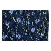 Rustikale Blüten: botanische Illustration. Kissenbezug (Rückseite)