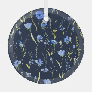 Rustikale Blüten: botanische Illustration. Ornament Aus Glas