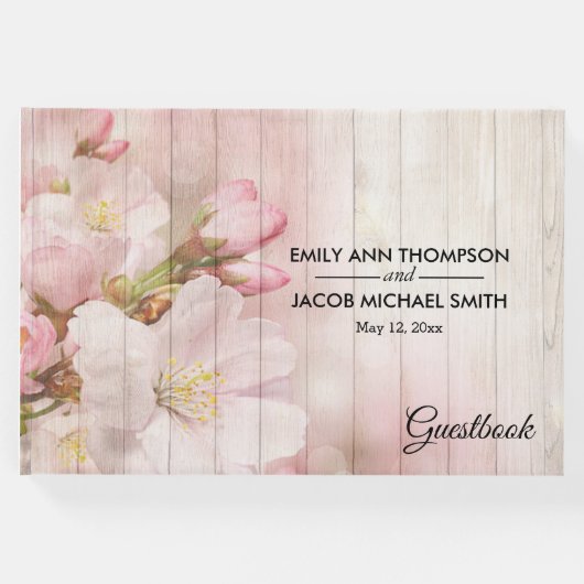 Rustikale Blüten | Cherry Blossom Wedding Gästebuch (Vorderseite)
