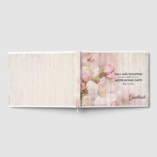 Rustikale Blüten | Cherry Blossom Wedding Gästebuch (Voll)