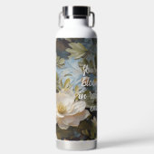 Rustikale Blüten für ihre individuelle Altersvorso Trinkflasche (Vorderseite)