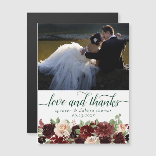 Rustikale Blüten | Terracotta Foto Vielen Dank Mag Magnetkarte (Vorne/Hinten)