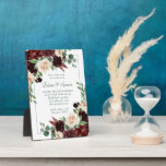 Rustikale Blüten | Terracotta und Marsala Keepake Fotoplatte<br><div class="desc">Raffinierte handbemalte Blume-Bouquet Hochzeit und Party Thema in einem burgundischen Marsala rot und rot rosa Aquarell Blumenmuster mit marineblauen Akzenten Blume geschmückt mit botanischem Lorbeer und dunkelrot. Dieses wunderschöne Layout aus der Kollektion "Boho Bloom" bietet eine Bohemische Wildblume mit rot, rosa und blau leuchtenden Blume und Eukalyptusblättern. Für andere Farben...</div>