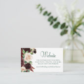 Rustikale Blüten | Terracotta und Marsala Red Webs Begleitkarte (Stehend Vorderseite)