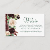 Rustikale Blüten | Terracotta und Marsala Red Webs Begleitkarte (Vorderseite)