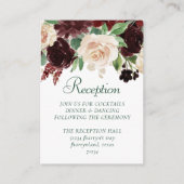 Rustikale Blüten | Terracotta und Marsala Rote Flo Begleitkarte (Vorderseite)