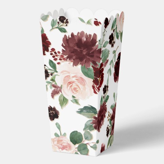 Rustikale Blüten | Terracotta und Marsala Rote Flo Geschenkschachtel (Vorderseite)