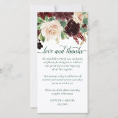 Rustikale Blüten | Terracotta und Marsala Rotes Fo Dankeskarte (Vorderseite)