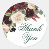 Rustikale Blüten | Terracotta und Marsala Vielen D Runder Aufkleber (Vorderseite)