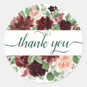 Rustikale Blüten | Terracotta und Marsala Vielen D Runder Aufkleber (Vorderseite)