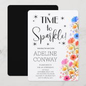 Rustikale Blüten und verborgene Träume Einladung (Vorne/Hinten)