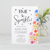 Rustikale Blüten und verborgene Träume Einladung (Stehend Vorderseite)