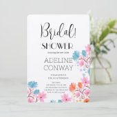 Rustikale Blüten und verborgene Träume Einladung (Stehend Vorderseite)