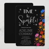 Rustikale Blüten und verborgene Träume Einladung (Vorne/Hinten)