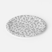 Rustikale Blütenblätter dank Holiday Paper Plate Pappteller (Schrägansicht)