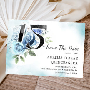 Rustikale Blütenblume 15. Geburtstag Quinceanera Save The Date