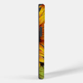 Rustikale Blütenblumen Gelbholz-Monogramm Case-Mate iPhone Hülle (Rückseite / Rechts)