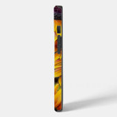 Rustikale Blütenblumen Gelbholz-Monogramm Case-Mate iPhone Hülle (Rückseite / Links)