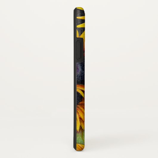 Rustikale Blütenblumen Gelbholz-Monogramm Case-Mate iPhone Hülle (Hinten/Rechts)