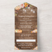 Rustikale Blütenblütenblüte All In One Einladung (Innen Boden)