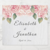 Rustikale Blütenblütenhochzeit Alkoholflaschenetikett (Einzelnes Label)