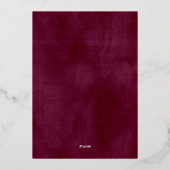 Rustikale Blütenblütenhochzeit mit geometrischer W Folieneinladung (Rückseite)